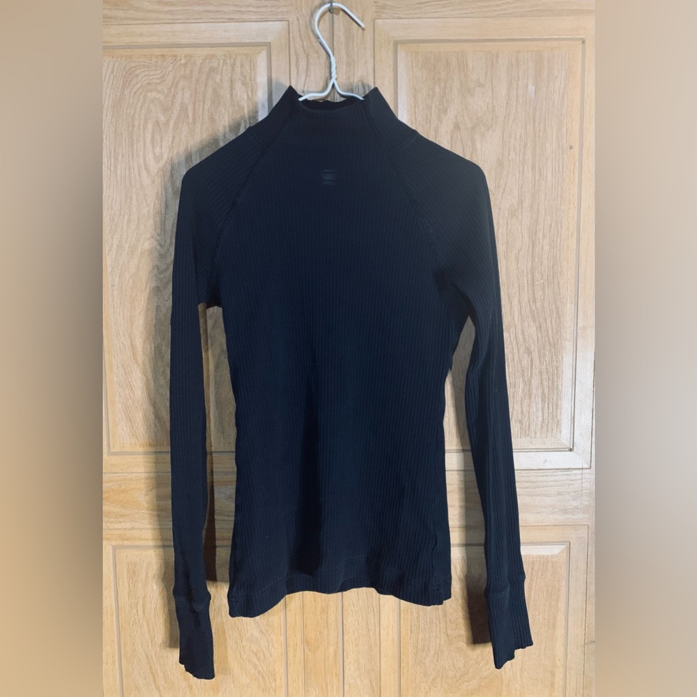 G-Star RAW Blacked Ribbed Turtleneck